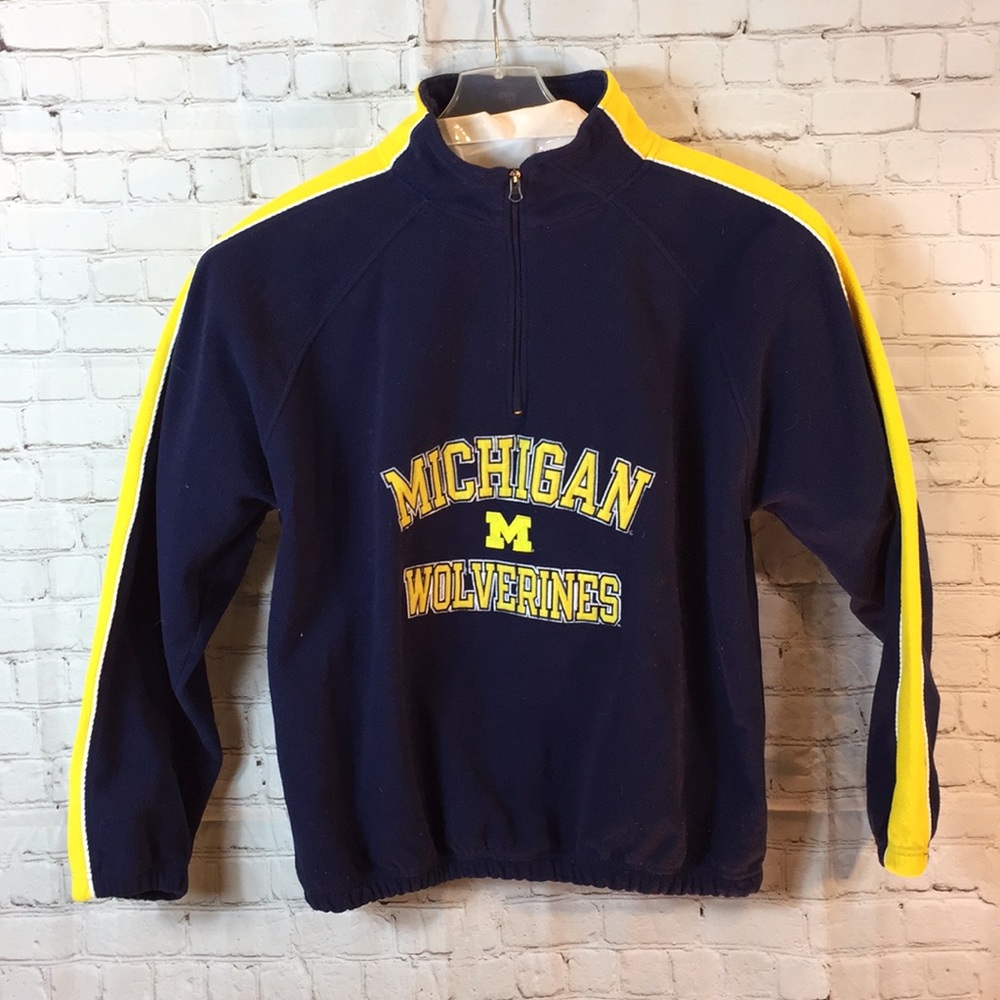 Pro Edge University of Michigan Wolverines Fleece Pullover Jacket Top XL
